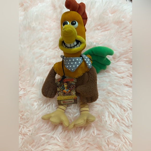Colorful Chicken Stuffed Animal with Green Wings - Picture 3 of 3